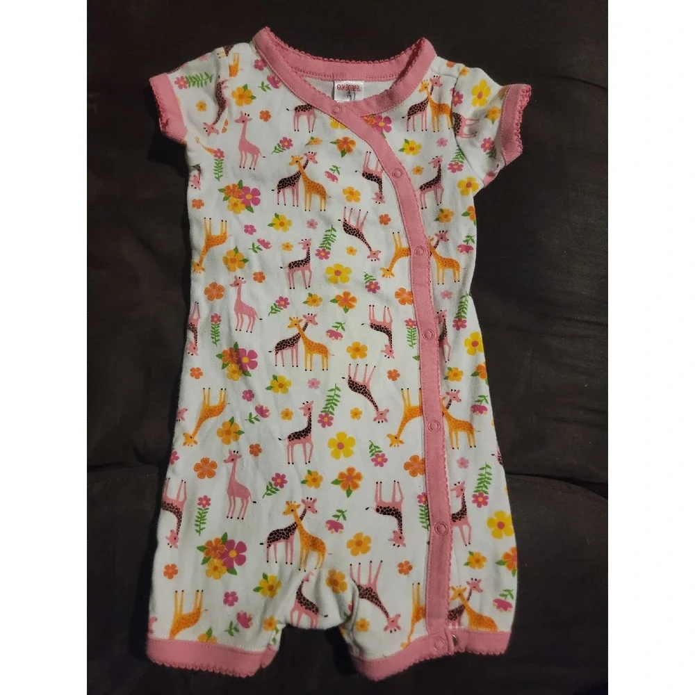 Gymboree vintage giraffe pajamas one‎ piece size 3t